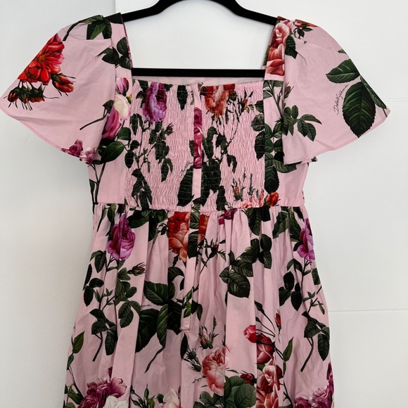 Dolce & Gabbana Pink Short Sleeve Party Short Cap Sleeve Pleated Dress - Picture 5 of 9